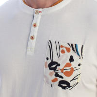 inMyHood-Camiseta Manga Corta con Cuello Henley HS24MTS09 para Hombre