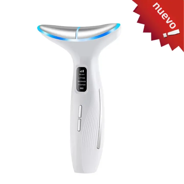 Dispositivo De Belleza EMS Y LED IPL Para Cuello Y Rostro Lifting Facial Rejuvenecimiento De Piel Eliminación De Doble Mentón Masajeador Corporal Recargable MOV - 1