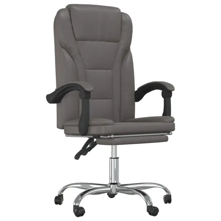VidaXL Silla de oficina Pulssar reclinable con reposapiés 112,5-122x63x56 cm - 1