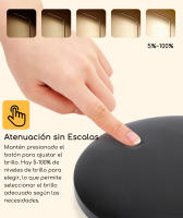 Aigostar lámpara escritorio LED, flexo de escritorio plegable, 3 modos, 5 niveles de brillo, puerto tipo C, con 100cm cable, función de memoria, flexible ajustable, control táctil, blanco - details 9