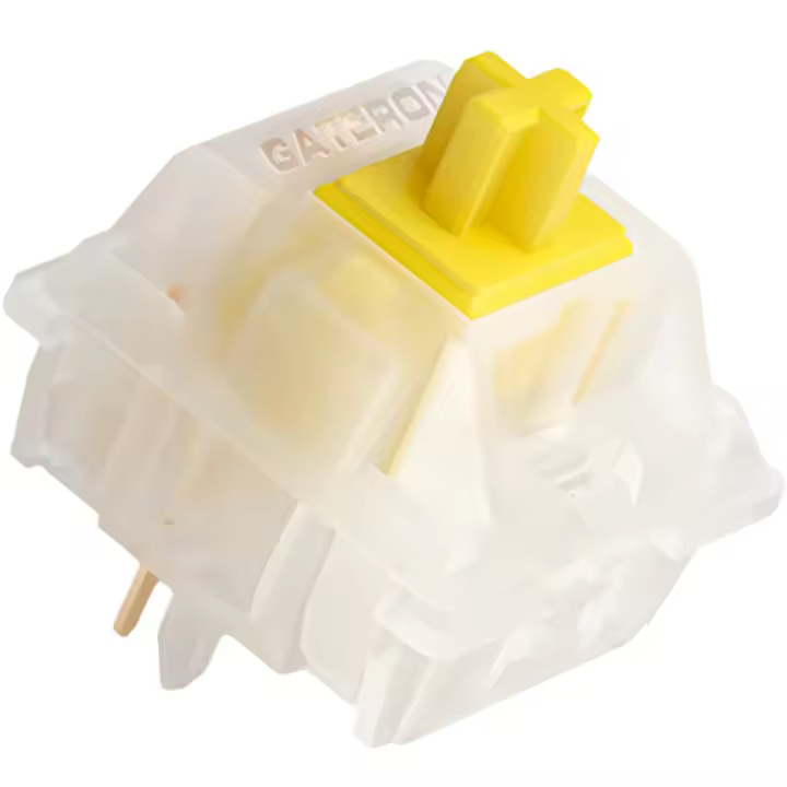 GATERON KS-3X1 V2 Switches Lineales pro De Color Amarillo Lechoso Pre-lubrados Para Teclado Mécanico MX Tipo 5 Pin - 1
