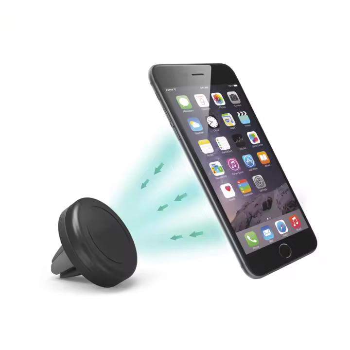 Actecom Soporte Rejilla Aire Negro para Coche Teléfono Móvil Smartphone 360 Imán Magnético Ventilación - 1