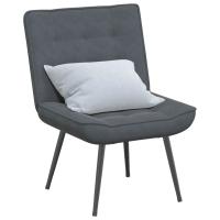 vidaXL Sillón de relax terciopelo 64x74x84 cm en color Crema/Verde oscuro/Gris claro y más - details 7
