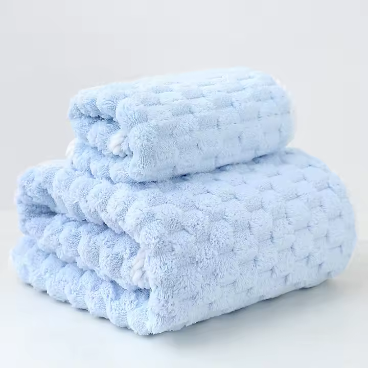 Toalla de vellón coral, toalla de baño tipo gofre, grande, deportiva, absorbente, para hotel, regalos para hombres y mujeres, vellón cálido Gaoyang - 1