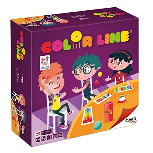 Cayro - Color Line - + 5 Años - Acción y Rapidez - Juego de Mesa Educativo y Divertido - Niños y Adultos - con Timbre y Sacabolas - De 2 a 4 Jugadores - 1