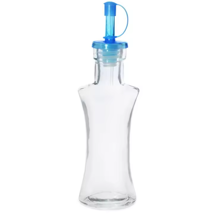 Aceitera de Cristal  | Envase Cóncavo con Tapón de Plástico | Ideal para Aceites de Masaje | Resistente y Reutilizable - 1