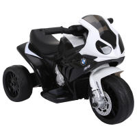 HOMCOM Moto Eléctrica Infantil con Licencia BMW S1000RR Triciclo Trimoto para Niños +2 Años con Luces y Música 66x37x44 cm - details 0
