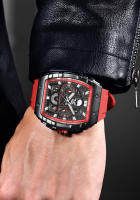 Reloj De Pulsera Militar LIGE Para Hombres Con Dial Grande Y Esqueleto De Cráneo Cronógrafo De Silicona Resistente Al Agua Y Luminoso - details 13