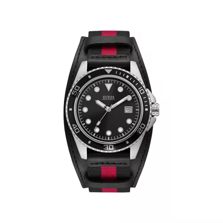 Reloj Deportivo Hombre Guess W1051G1 44mm Piel/tela Resistente Al Agua 10ATM - 1
