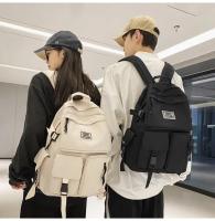 Mochila multifuncional de nailon para estudiantes, mochila de gran capacidad con cremallera, de Color sólido, a la moda e informal, para viajes y escuela 1 - details 9
