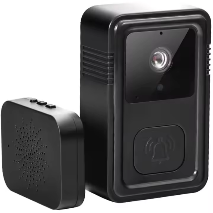 Timbre de video inalámbrico, intercomunicador bidireccional, timbre de casa inteligente, con función de cambio de voz, alcance de recepción de 150 metros, 85 * 53 * 24 mm - 1