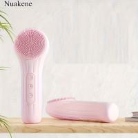 Cepillo eléctrico limpiador facial, exfoliante de silicona para el rostro, cepillo de limpieza facial para hombres y mujeres, cepillo de limpieza de masaje de vibración con temperatura constante recargable - details 2