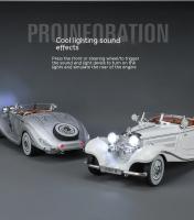 Mercedes-Benz 500K Clásico De 1:24 En Metal Con Sonido Y Luz Juguete De Coche Para Niños Regalo De Cumpleaños Coleccionable - details 8