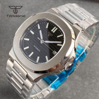 Reloj Automático Tandorio Cuadrado 40mm Para Hombre Acero Inoxidable NH35 Multicolor Dial Cristal De Zafiro Fecha Luminoso Mecánico De Pulsera - details 3