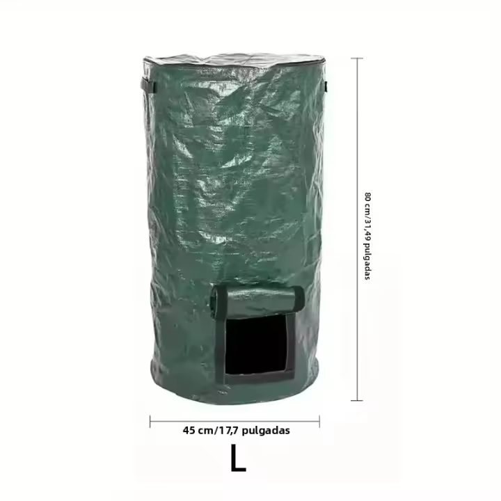 Bolsa De Compostaje Al Aire Libre Reutilizable Bolsa De Basura Para Cocina Recolección De Residuos Nutrientes Para Suelo Dos Manijas - 1