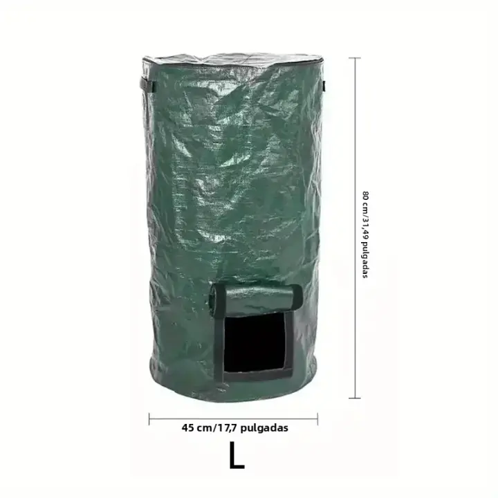 Bolsa De Compostaje Al Aire Libre Reutilizable Bolsa De Basura Para Cocina Recolección De Residuos Nutrientes Para Suelo Dos Manijas - 1