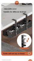 Gestiòn De Cables Extensible Sin Perforar Con Soporte De Metal Y Enchufe Retráctil Para Escritorio Organizador De Cordones - details 9