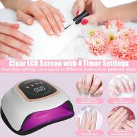Lámpara de uñas, 300 W, Luz profesional para secador de uñas UV para uñas de gel with 72 Cuenta, lámpara de esmalte de gel - details 2