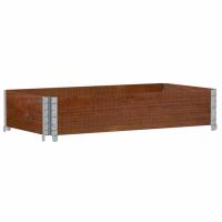 vidaXL Jardinera de madera maciza de pino 100x50 cm Color Marrón,  Negro,  Gris y mas - details 3