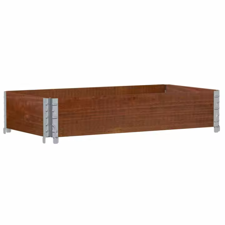 vidaXL Jardinera de madera maciza de pino 100x50 cm Color Marrón,  Negro,  Gris y mas - 1
