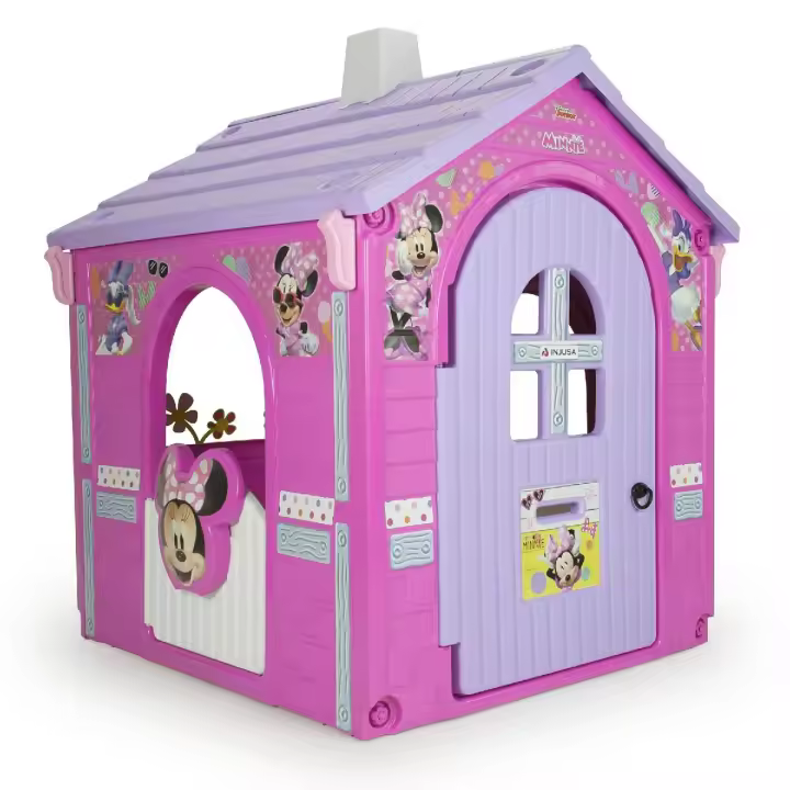 INJUSA - Casa de Juguete Country House | Casita Infantil de Juegos de Gran Tamaño para Niños de 2 a 6 Años | 1 Puerta Principal | 2 Puertas Laterales | 1 Ventana | Disponible en 4 Versiones: School Party, Minnie Mouse, Mickey Mouse y Paw Patrol - 1