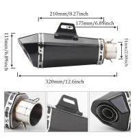 Escape De Motocicleta Universal 36-51mm Con Etiquetas De Killer Db Y Silenciador Para Z900 GSXR1000 SV650 R6 R3 ZX6R ZX10 K7 MT07 Acero Inoxidable - details 2
