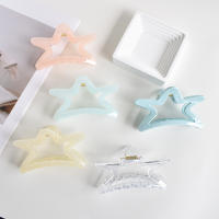 Pinza De Pelo De Acrílico Con Agarre Suave Dientes De Tiburón Simple Accesorio De Pelo De Lujo Decorativo Para Mujer - details 2