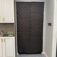 Cortinas De Puerta De Algodón Grueso Para Otoño E Invierno Auto Absorbentes Térmicas Y Aislantes Para El Hogar Con Anillas Para Colgar - details 7