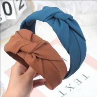 Nueva Moda Diademas Con Nudo Para Mujeres Color Sólido Cinta De Tela Ancha Accesorio De Cabello Suave Diadema Decorativa Para Todas Las Estaciones - details 5