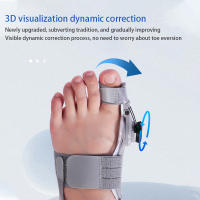 Corrector De Bunion Unisex Corregidor De Pie Rotativo Ajustable Para Alivio Del Dolor De Tobillo Y Dedos Material Composite Grey - details 2