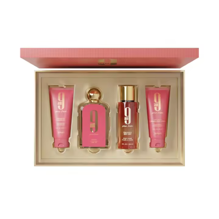 Afnan Set 9am Pour Femme Eau de Parfum 100ml + Gel de Ducha 100ml + Bruma Corporal 150ml + Loción Corporal 100ml para Mujer - 1