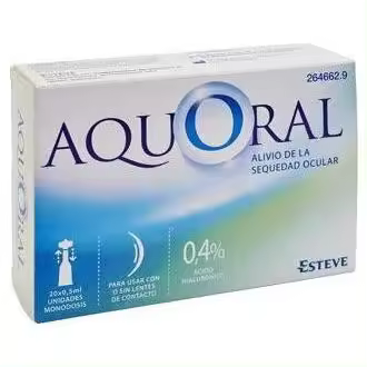 Esteve AQUORAL GOTAS OFTÁLMICAS LUBRICANTES ESTÉRILES 20 U - Hidratación Duradera - 1