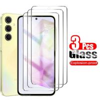 3PCS Protector De Pantalla De Vidrio Templado Para Samsung Galaxy A55 A35 A25 A05 A15 A05S A14 A54 A34 5G Anti-Arrugas HD Transparente - details 0
