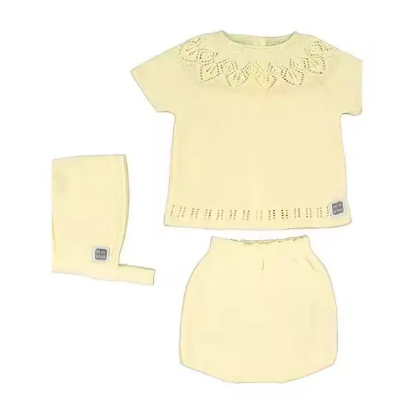 Conjunto Ken + capota 100% perlé 0-1 mes Amarillo - 1