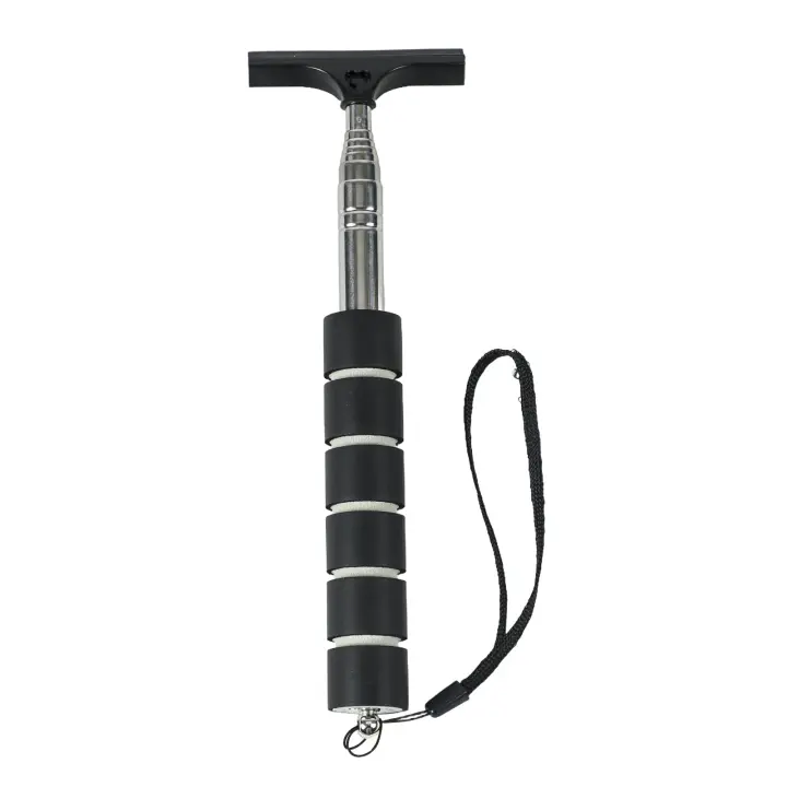 Limpia Espejo Retrovisor De Acero Inoxidable Con Mango Telescópico Para Limpiar Puertas De Vidrio De Ducha Y Ventanas De Coche - 1