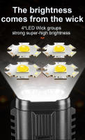 Linterna LED Multifuncional COB Con Iluminación Lateral Para Camping Recargable Por USB Pantalla Inteligente Y Luz De Emergencia - details 1