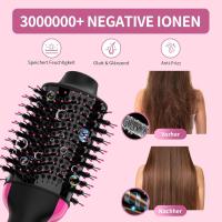 Cepillo de Aire Caliente 4 en 1 Cepillo Secador para el Pelo 3 Temperaturas 2 Velociades Cómodo Agarre Secador Volumizador para Rizar/Alisar el Cabello One-Step Cepillo Calentado Eléctrico - details 0