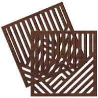2 Pcs Adorno De Pared En Madera Para Decoración De Oficina Y Hogar Arte Abstracto De Madera Montañosa Adornos Para Habitaciones - details 3