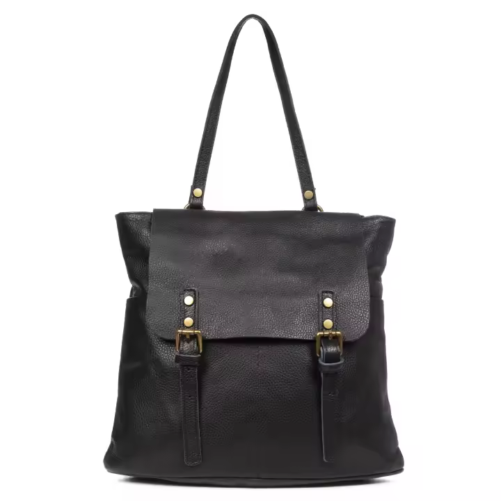 Firenze Artegiani. Amatre Bolso mochila Mujer. Piel auténtica Dollaro. Made in Italy. Vera Pelle Italiana. - 1