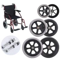 Rueda De Succión Para Silla De Ruedas Rígida Y Flexible 6/7/8 Pulgadas Neumática Y Sin Neumático Reemplazo De Rueda De Carro De Compras Material De Goma - details 0