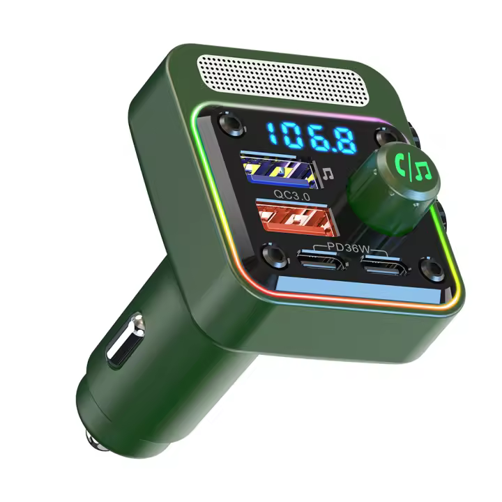 Transmisor FM Bluetooth para coche, radio inalámbrica Adaptador Bluetooth para reproductor de música con manos libres - 1