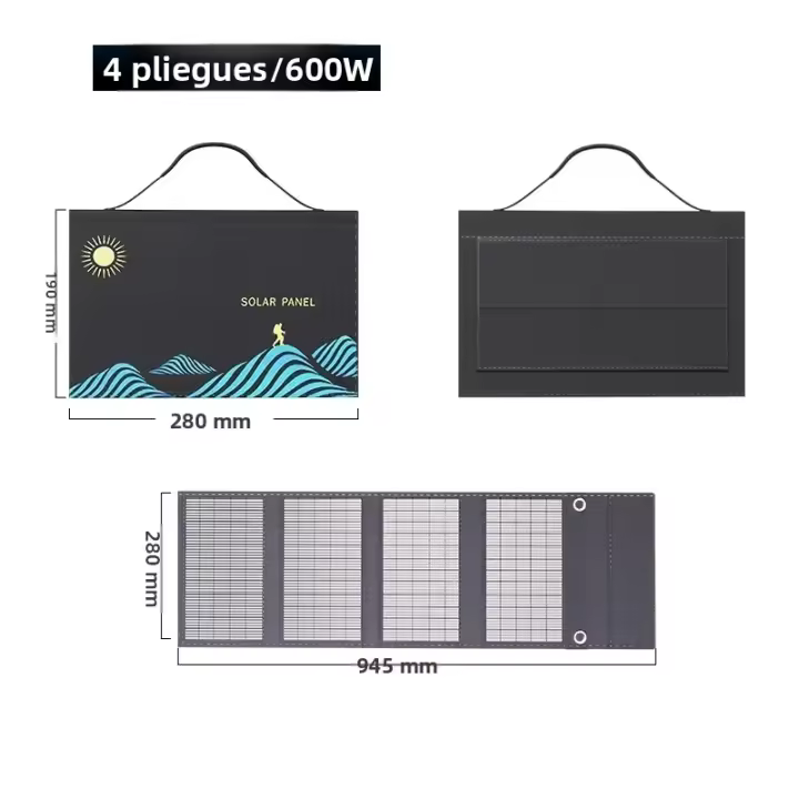 Kit De Panel Solar Flexible 1000W Sistema Fotovoltaico Con Cargador USB Y Batería Para Camping Y Energía Exterior - 1