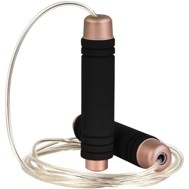Cuerda de salto con peso para ASA, Cuerda de alambre de PU sin enredos con Mango de espuma Cómodo con cojín, Cuerda de salto para entrenamiento para hambres, Mujeres y niños, color Negro - 1