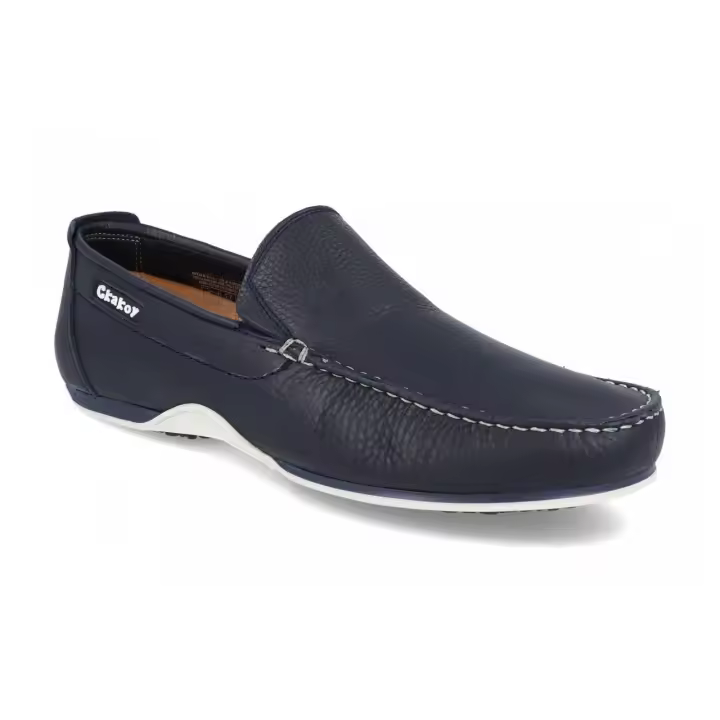 1650 - CACKOY ZAPATO CABALLERO PIEL   COLORES : MARINO  TALLAS: 39 AL 46  CORTE EXTERIOR: PIEL  FORRO INTERIOR: PIEL   PLANTILLA: PIEL   ALTURA TACÓN / CUÑA :  CM.  PISO : SINTÉTICO - 1