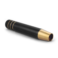 Pomo De Cambio De Marchas Universal De Aleación De Aluminio 18CM Para Coche De Carreras Con Tres Adaptadores Negro Dorado Con Dientes - details 4