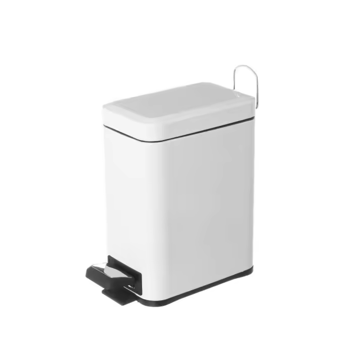 Dcasa Papelera de baño de metal blanca nórdica para cuarto de baño Fantasy - 1