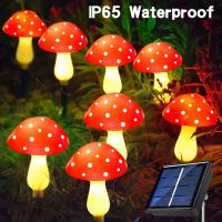 Luces De Hongo Solar Para Jardín Decoración Exterior Impermeable Con 8 Modos Luces Nocturnas Para Camino Paisaje Jardín Navidad - details 2