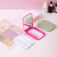 Pequeño Espejo Y Peine De Moda Portátil Plegable Para Niñas Herramientas De Maquillaje Espejo De Vestíbulo Con Peine - details 5