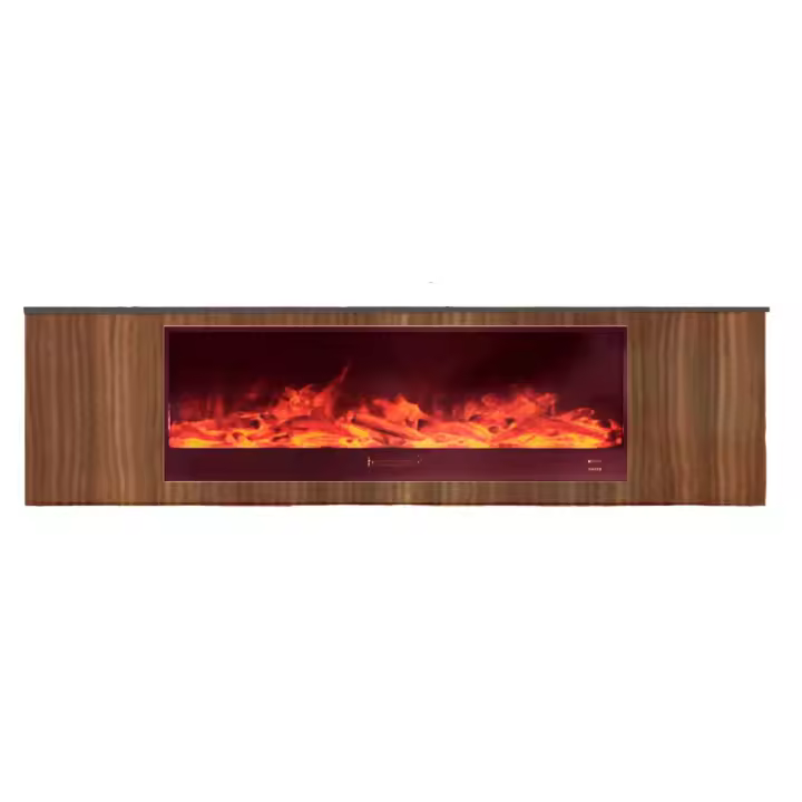 Full Sined Mobile Meda 108 Muebles De Madera Marron y Chimenea Electrica De 1500W Con Enviar a Distancia Muebles Artesanales De Calidad Resistencia y Diseno Para Cualquier Environment Interior - 1