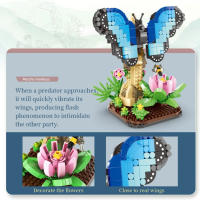 Bloques De Construcción De Serie Mundial De Insectos Muñeco Mariposa Y Mantis Modelos De Insectos Para Decoración De Escritorio Juguetes Para Adultos - details 5